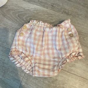 Zara bloomers plaid pink shorts 3-6 months